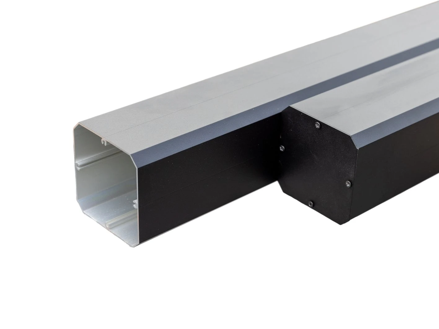 Schuttingpaal Aluminium 10 x 10 cm (100 x 100 mm) Zwart Gecoat - Lengte 270 cm OP = OP - Afbeelding 3